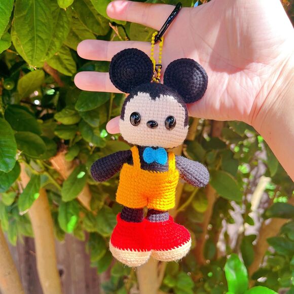 Mickey Minnie Crochet Keychain Set | Handmade Amigurumi Mickey Minnie Plush - Picture 6 of 9